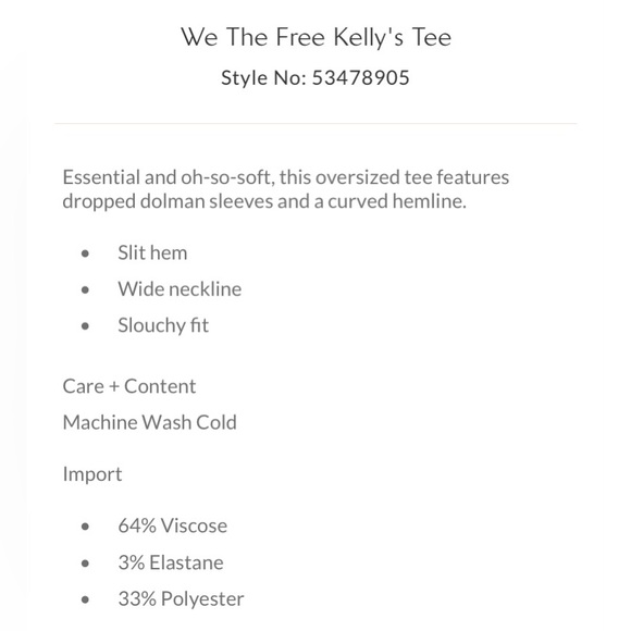Free People | We The Free Kelly’s Tee Size S Ivory Combo - Picture 10 of 11